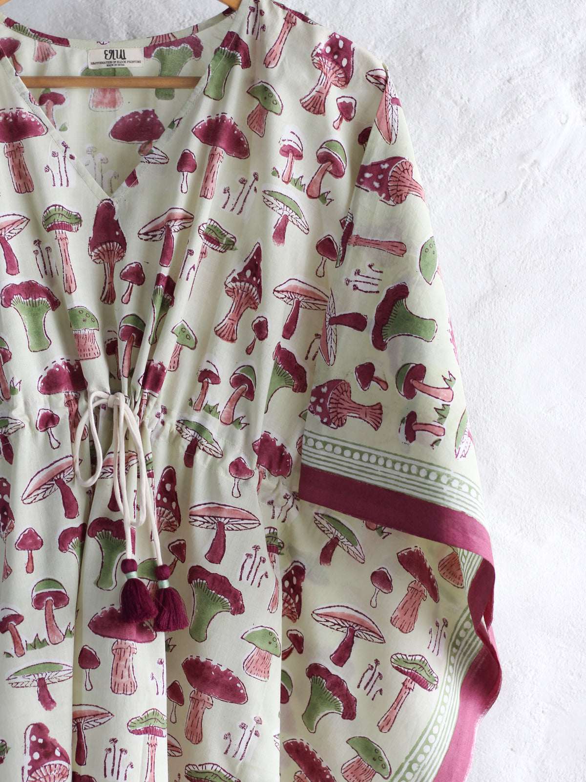 Kaftan- Mushroom in Pistachio Green