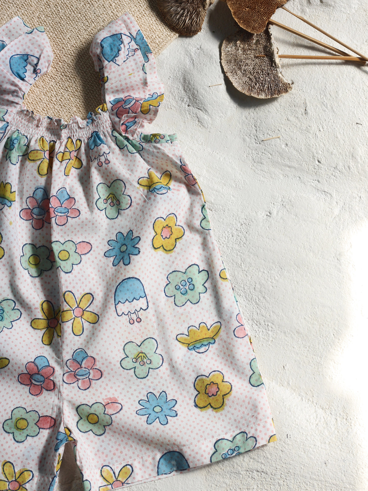 FLOWER FRILL JUMPSUIT