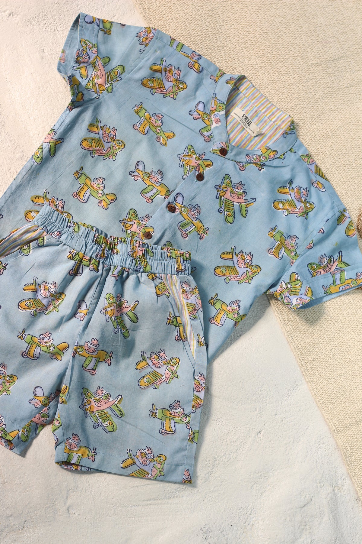 KIDS PLANE SHIRT & SHORT SET