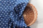 Fabric -Indigo Flower Butti