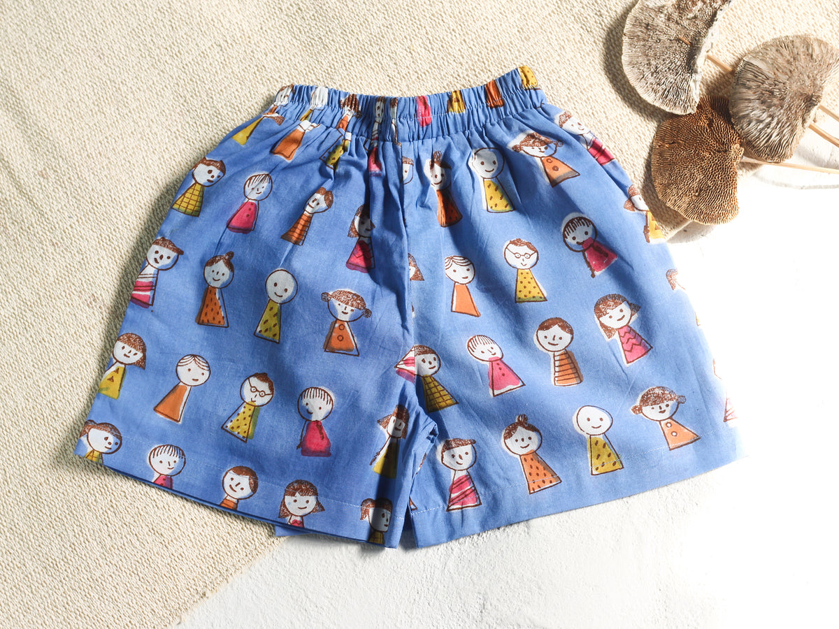 Blue Puppet Top & Skort Set
