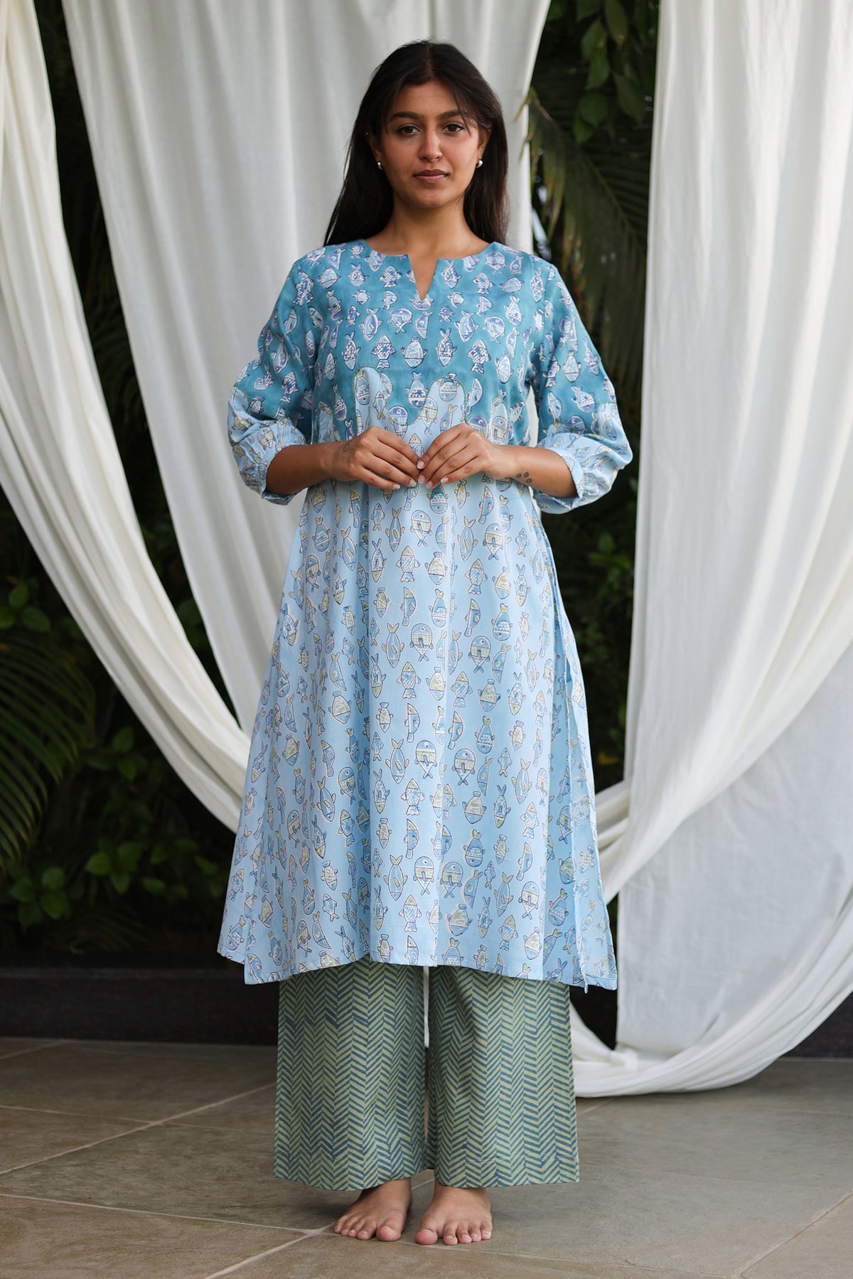 Blue Finny Kurta Set