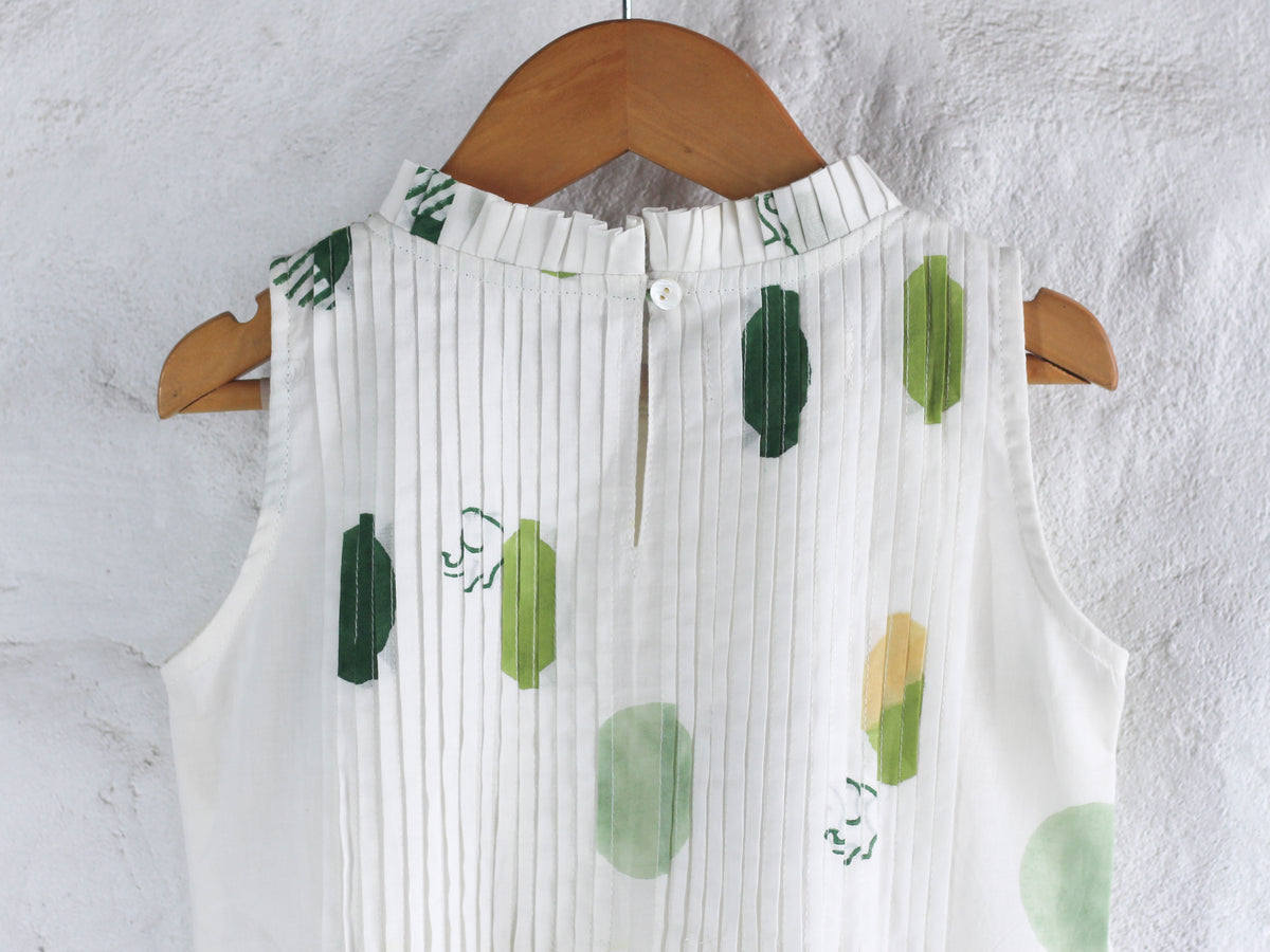 MUL GREEN POLKA DRESS
