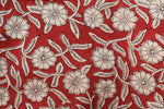 Fabric -Maroon Flower Jaal