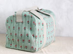 Mint Gulab butti Duffle Bag
