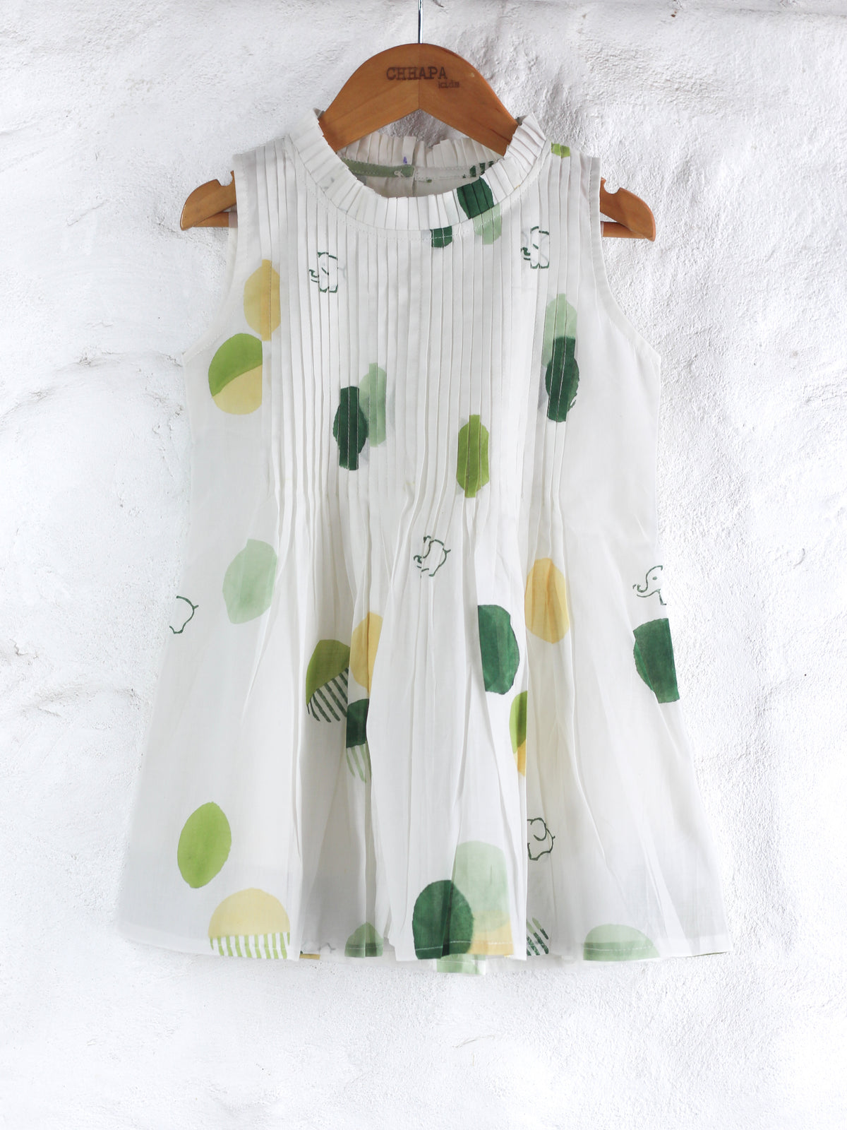 MUL GREEN POLKA DRESS