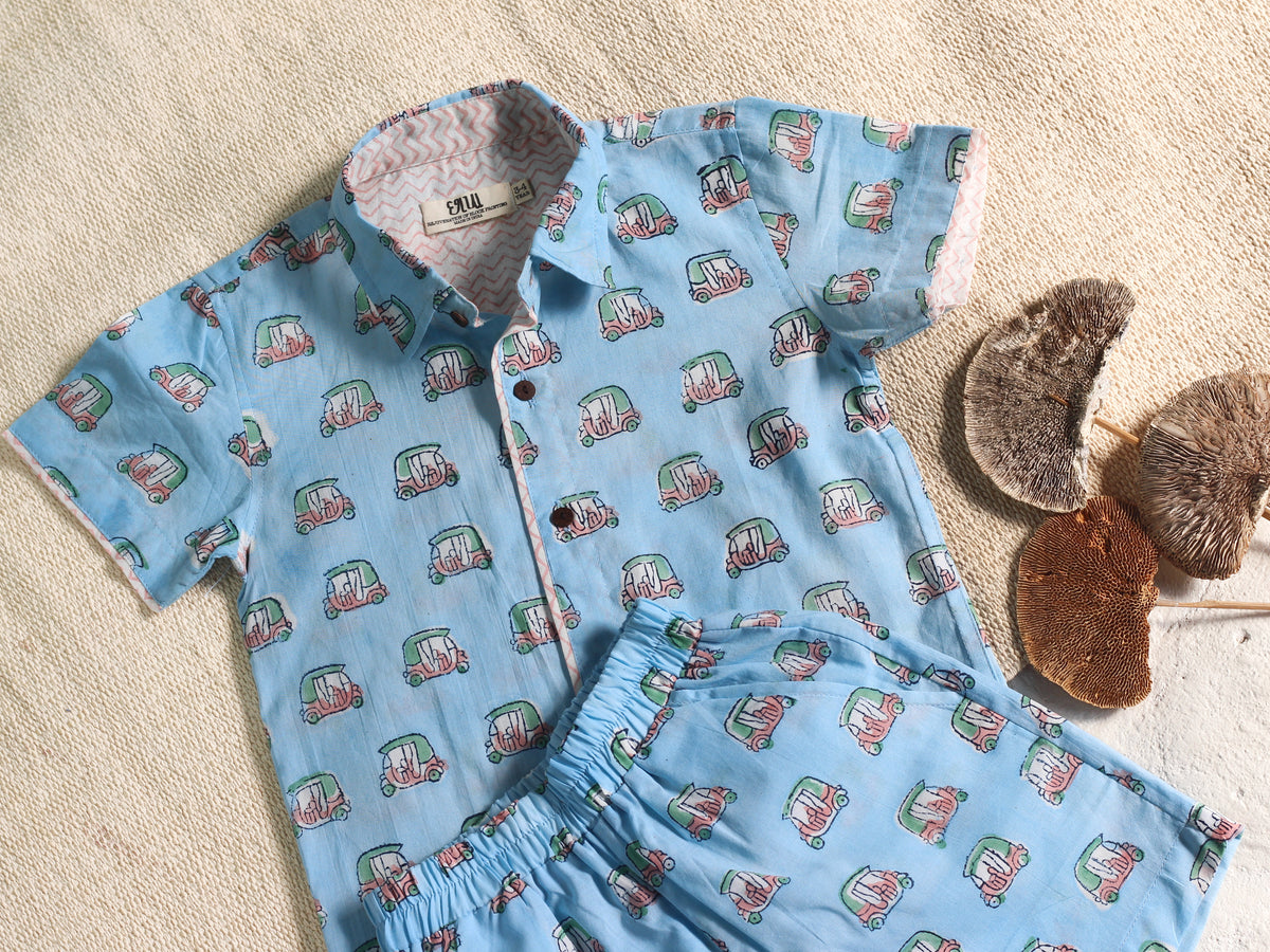 KIDS AUTO-RICKSHAW SHIRT & SHORT SET