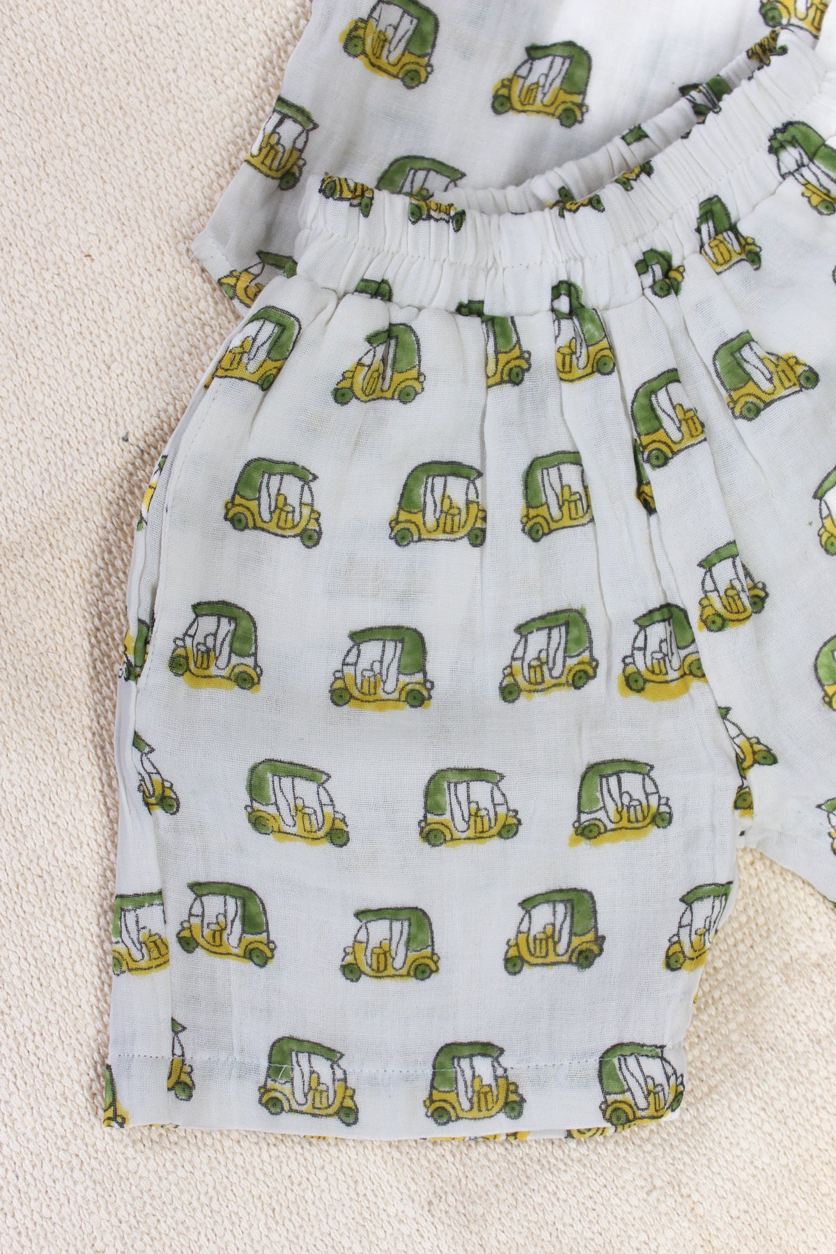 AUTO-RICKSHAW MUSLIN SHIRT & SHORT SET