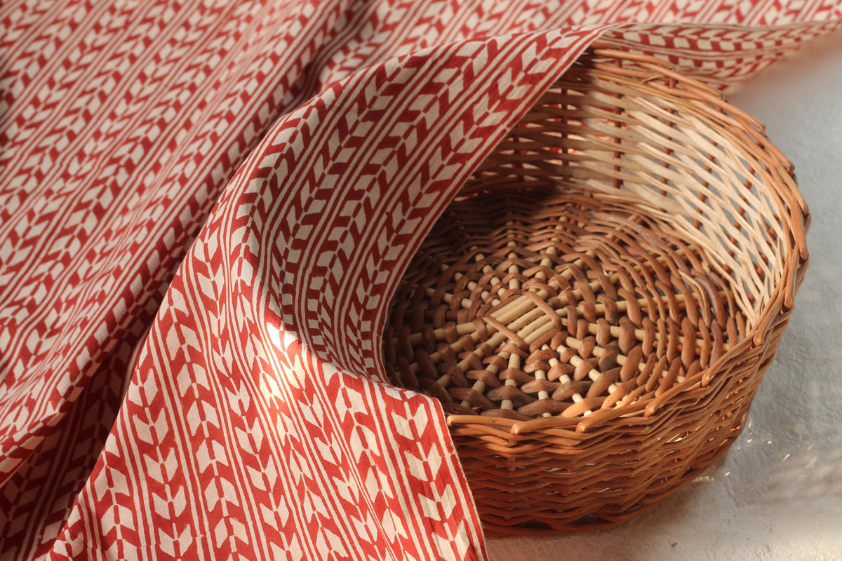 Fabric - New Maroon Chevron