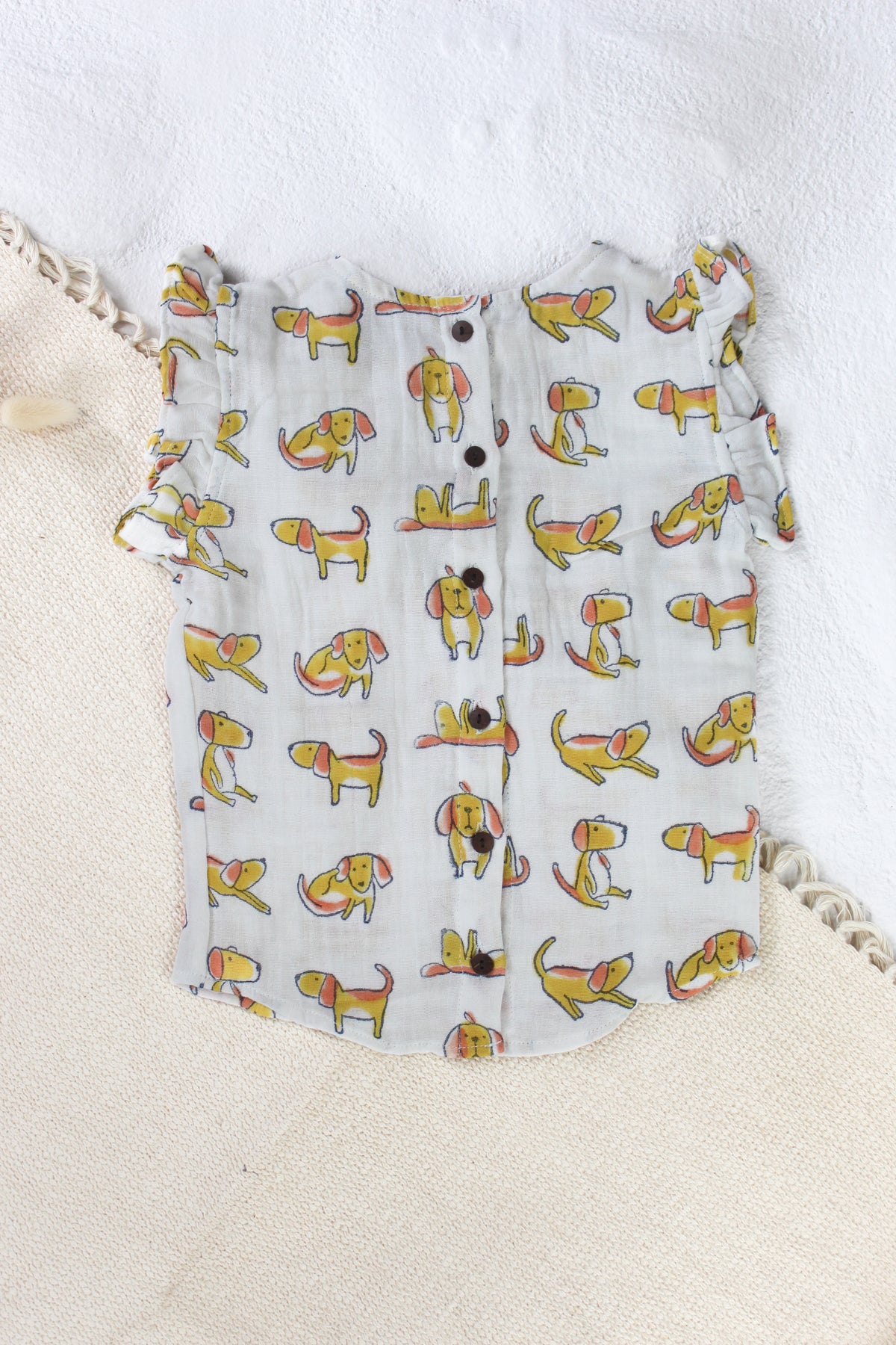 DOGGY DOODLE MUSLIN TOP & SHORT SET