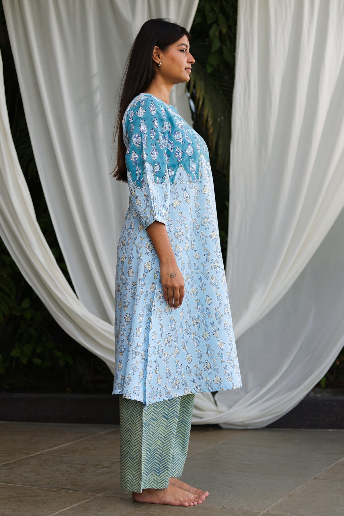 Blue Finny Kurta Set
