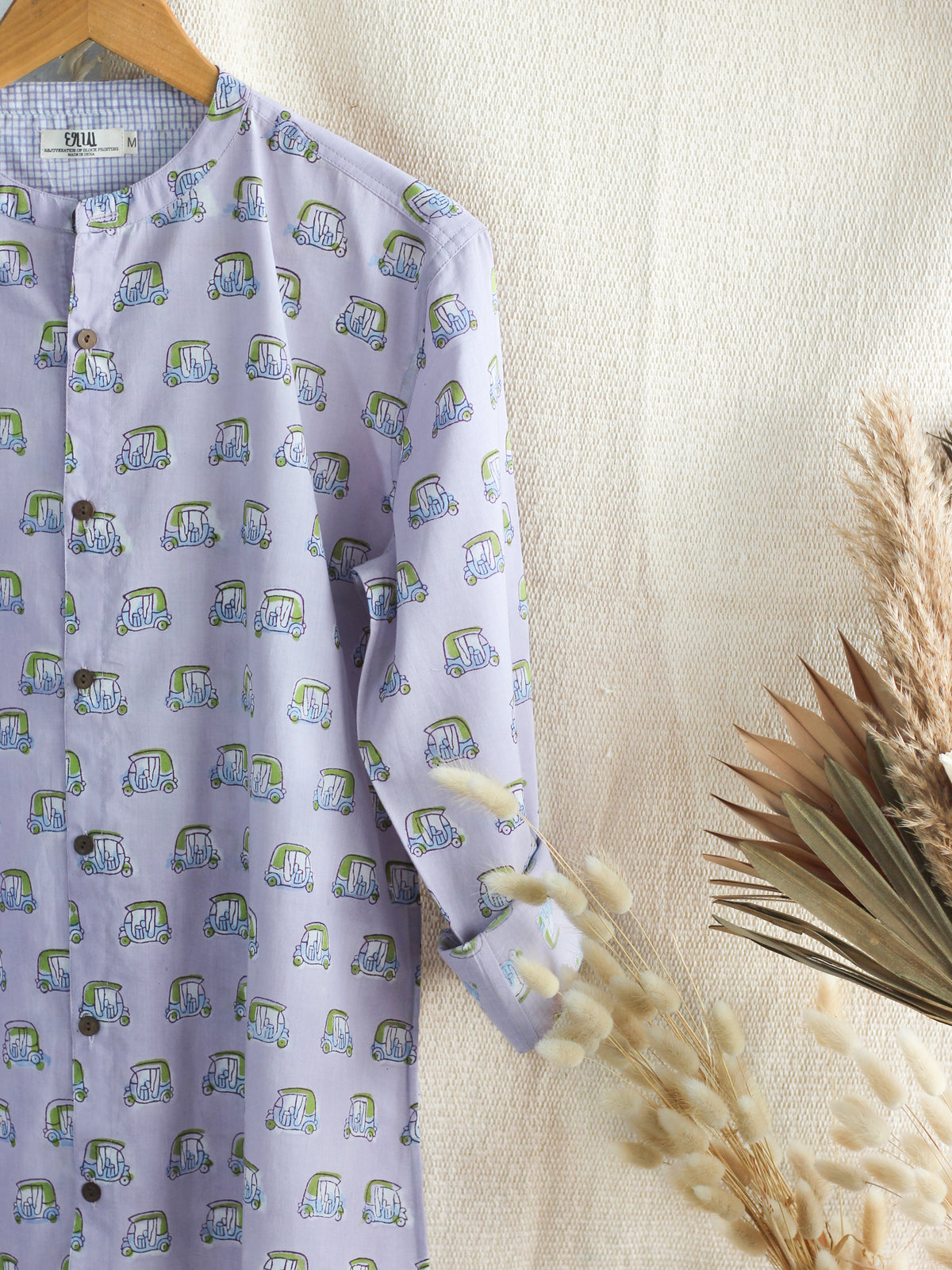 SHIRT - Autorickshaw in pastel Purple