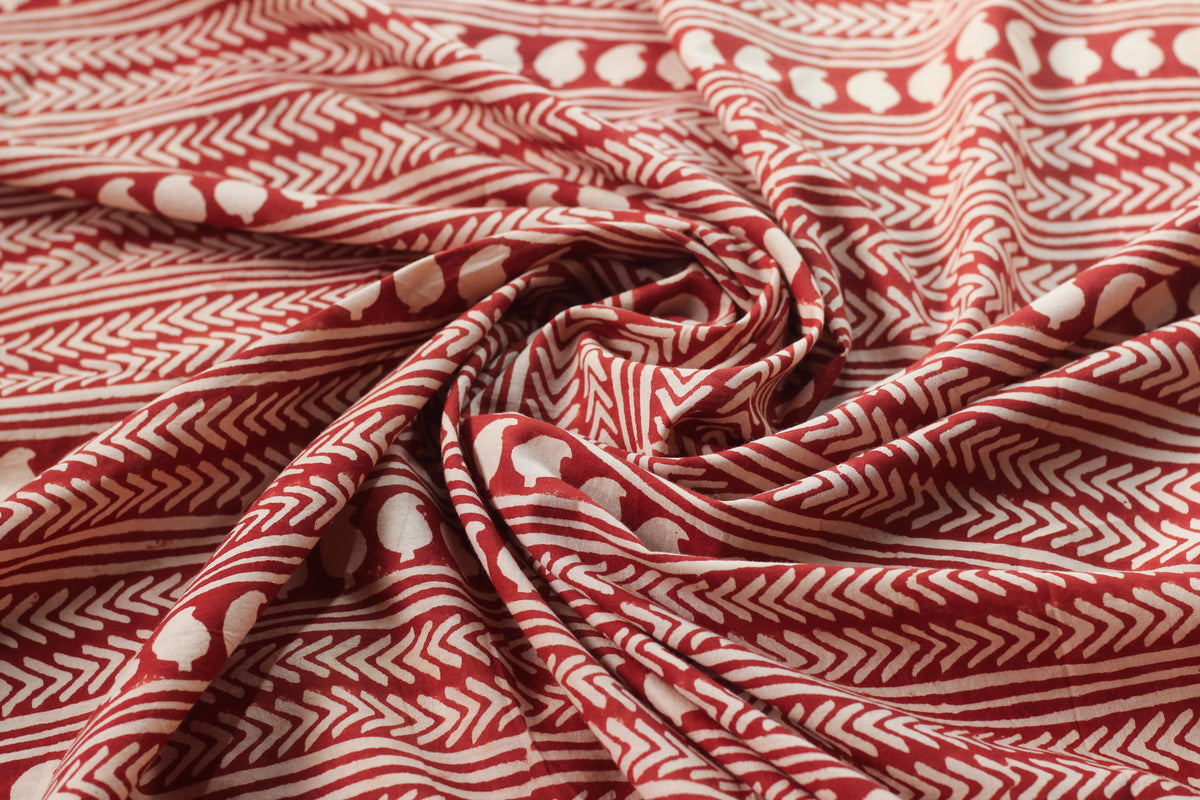 Fabric -Maroon Chevron with Keri