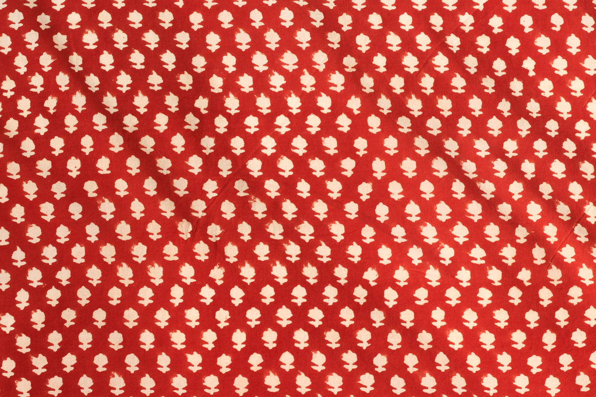 Fabric -Maroon Bagru Butti