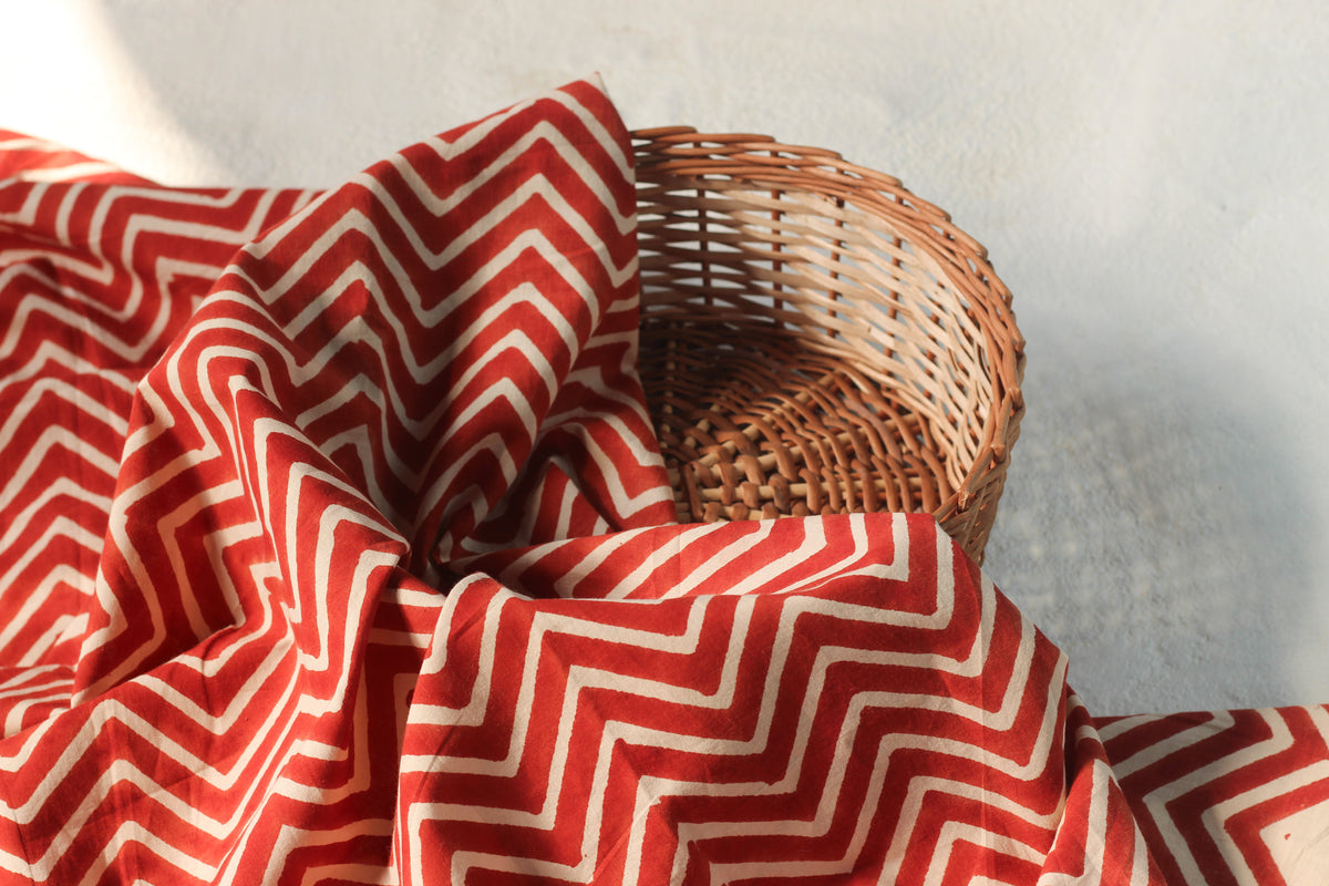 Fabric - Maroon Chevron