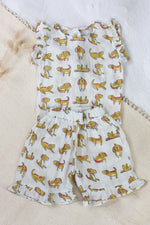 DOGGY DOODLE MUSLIN TOP & SHORT SET