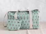 Mint Gulab butti Duffle Bag
