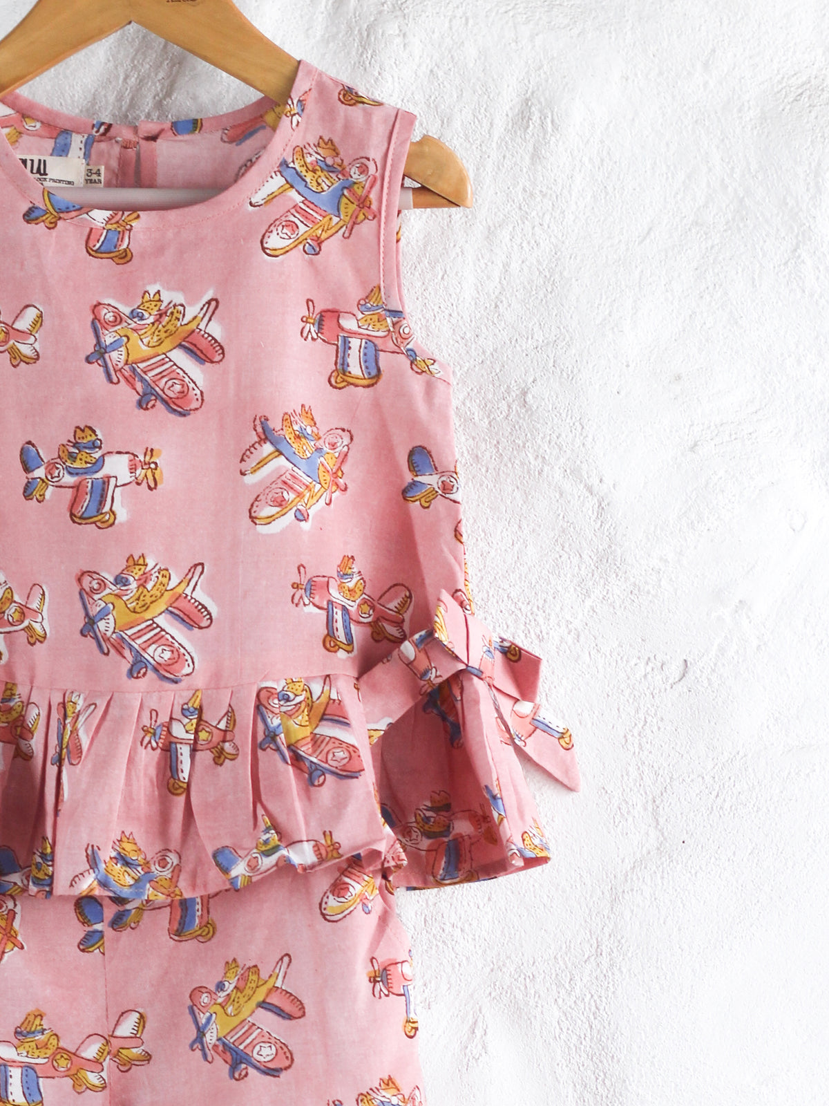 PINK PLANE TOP & PANT SET