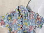 ANIMAL PARTY MUSLIN SHIRT & SHORT SET