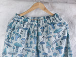 Skyblue Chevron with Mushroom Kurta set