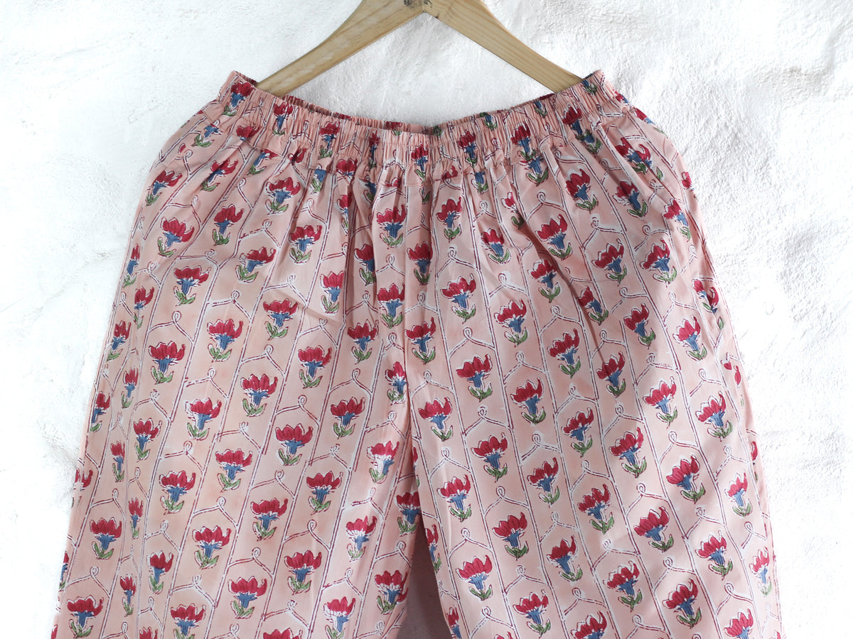 Peach Flower Jaal Lounge Set