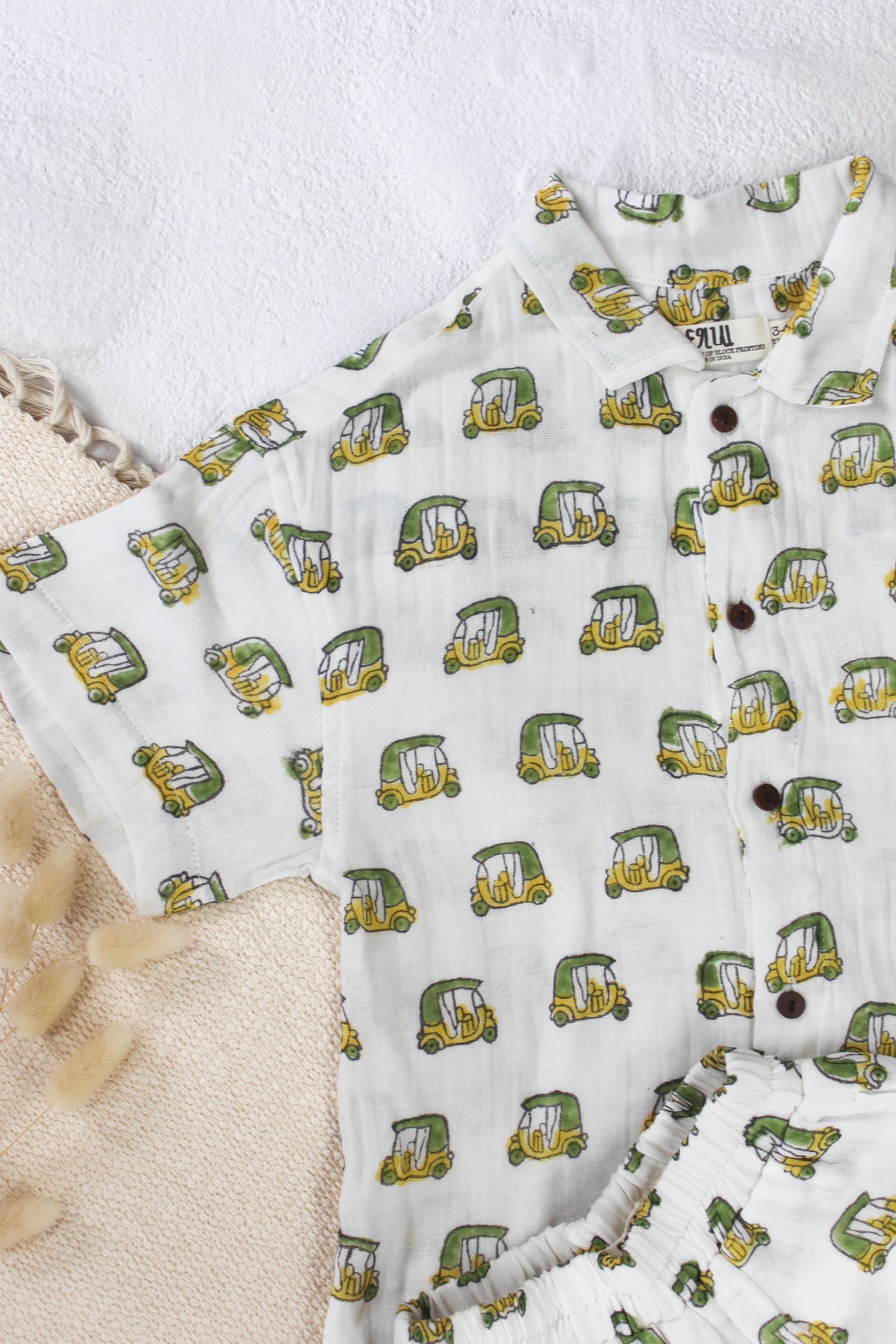 AUTO-RICKSHAW MUSLIN SHIRT & SHORT SET
