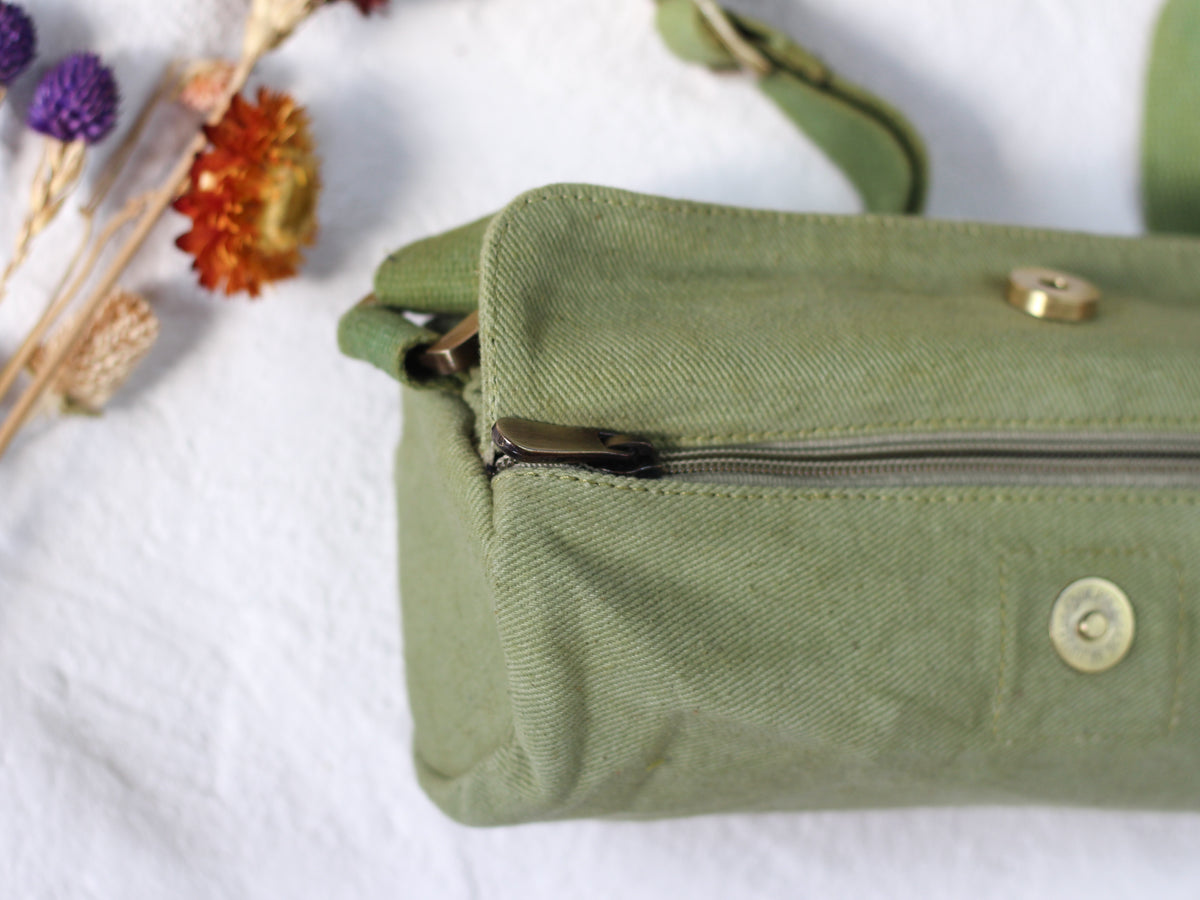 Cross Body Olive Green Sling Bag