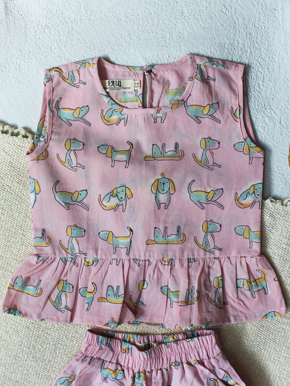 KIDS DOG DOODLE TOP & SHORTS SET