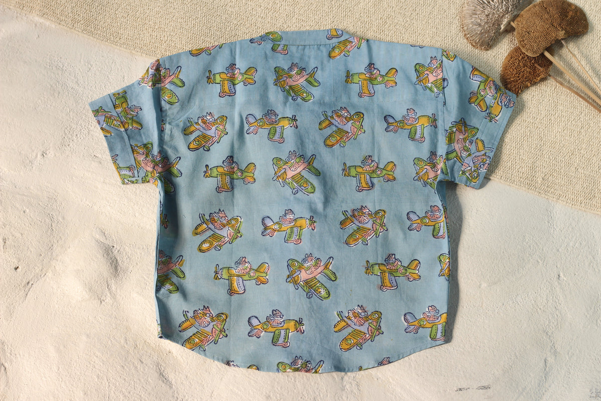KIDS PLANE SHIRT & SHORT SET