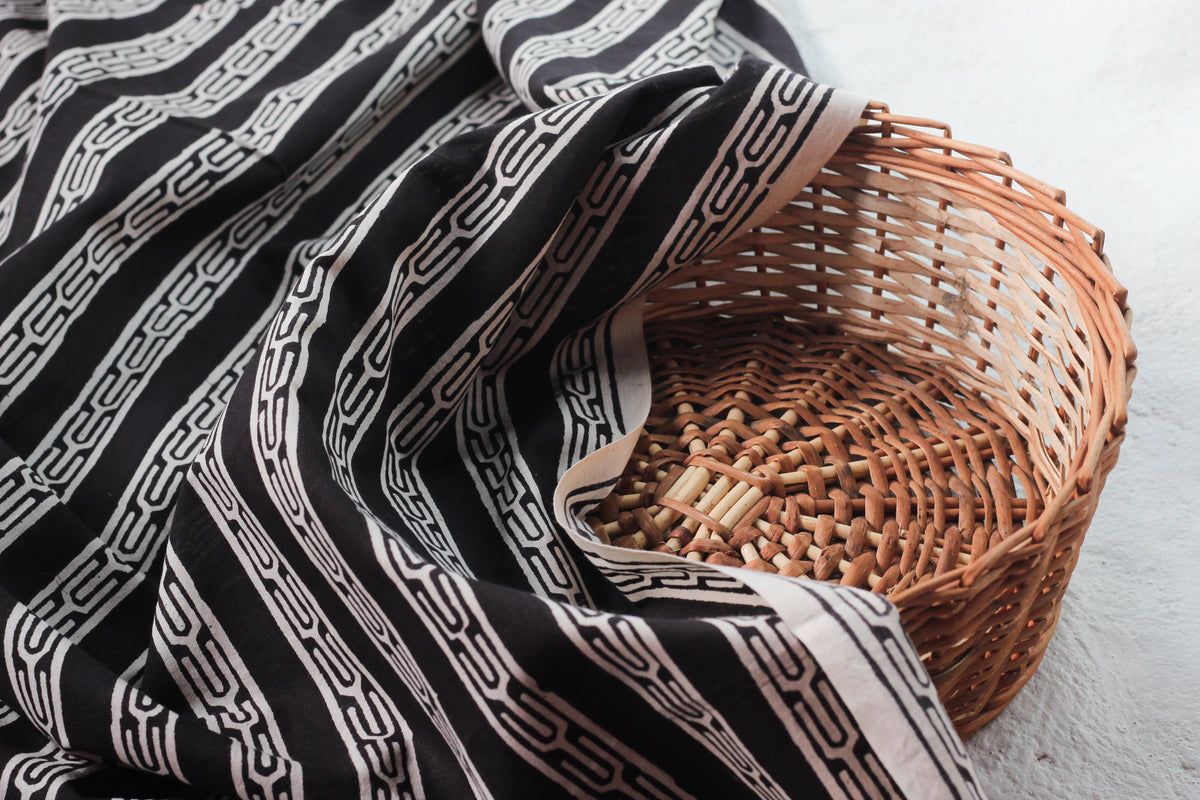 Fabric -Bagru Border Print