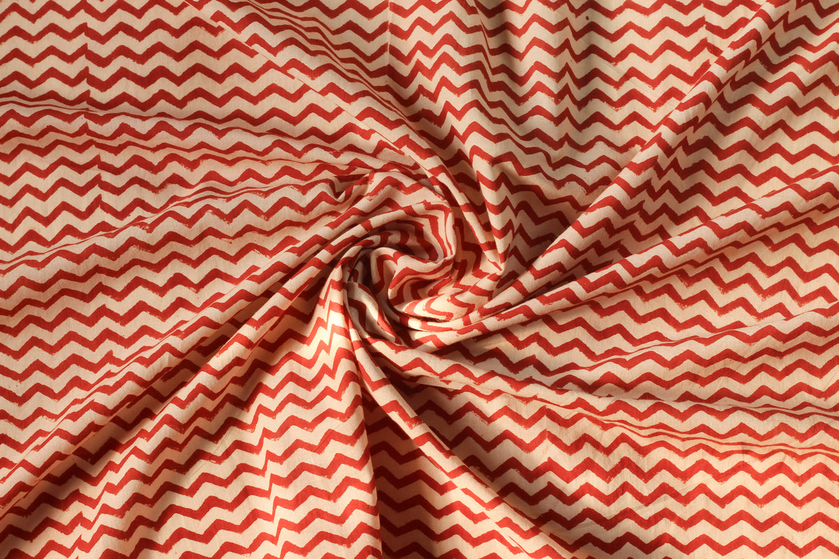 Fabric - Maroon Small Chevron