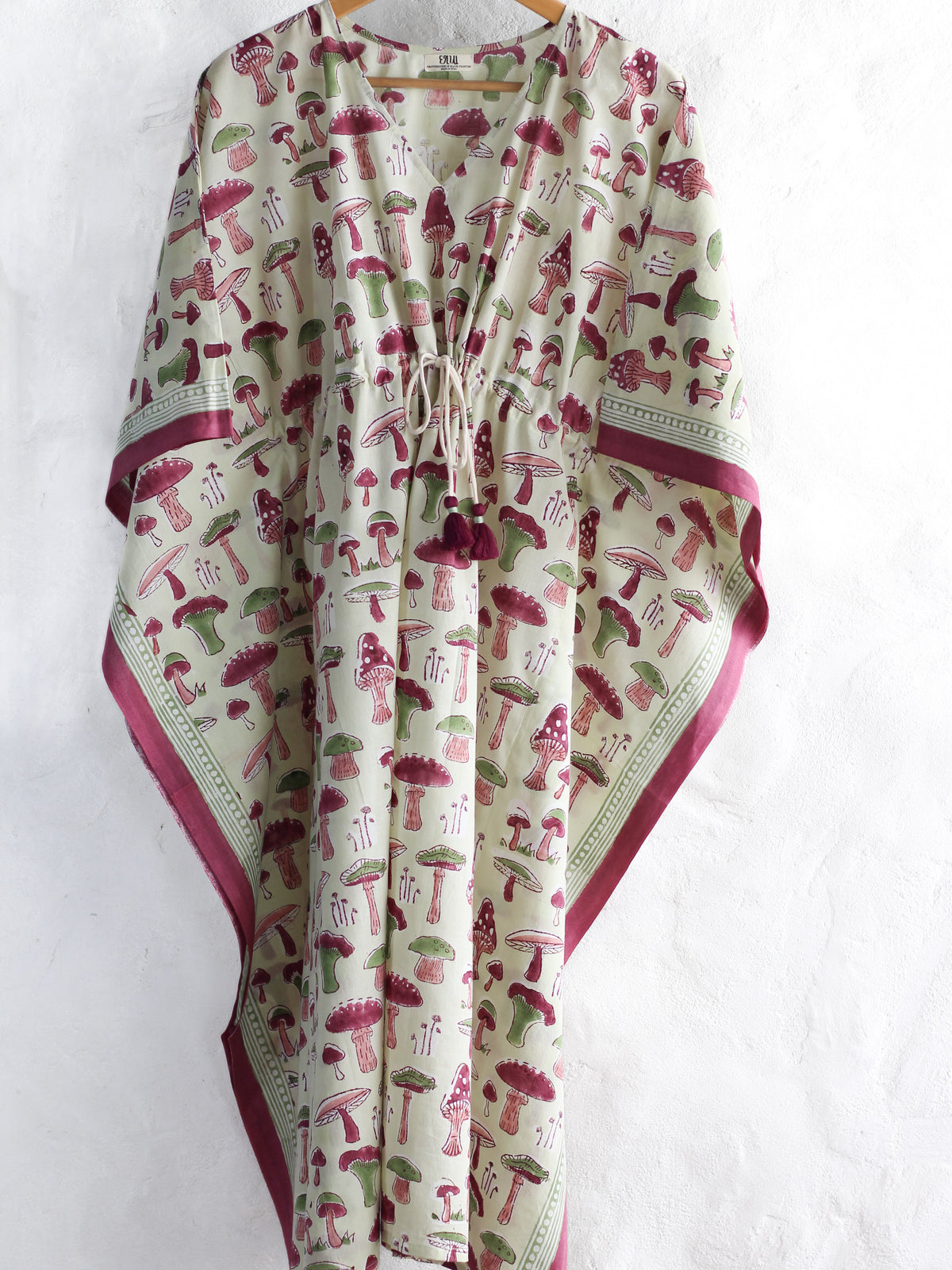 Kaftan- Mushroom in Pistachio Green