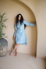 PAWS AND BLUE DRESS