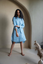 PAWS AND BLUE DRESS