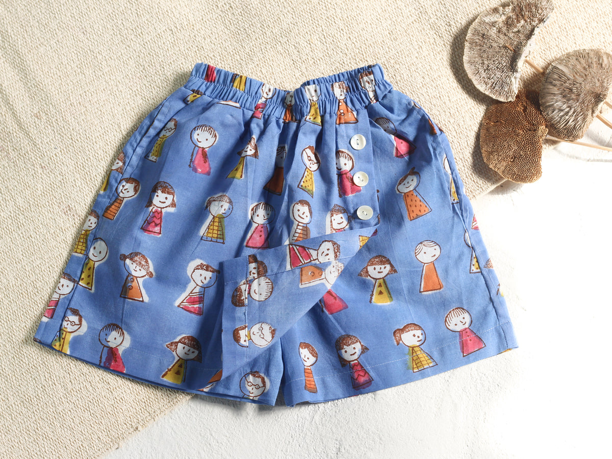 Blue Puppet Top & Skort Set