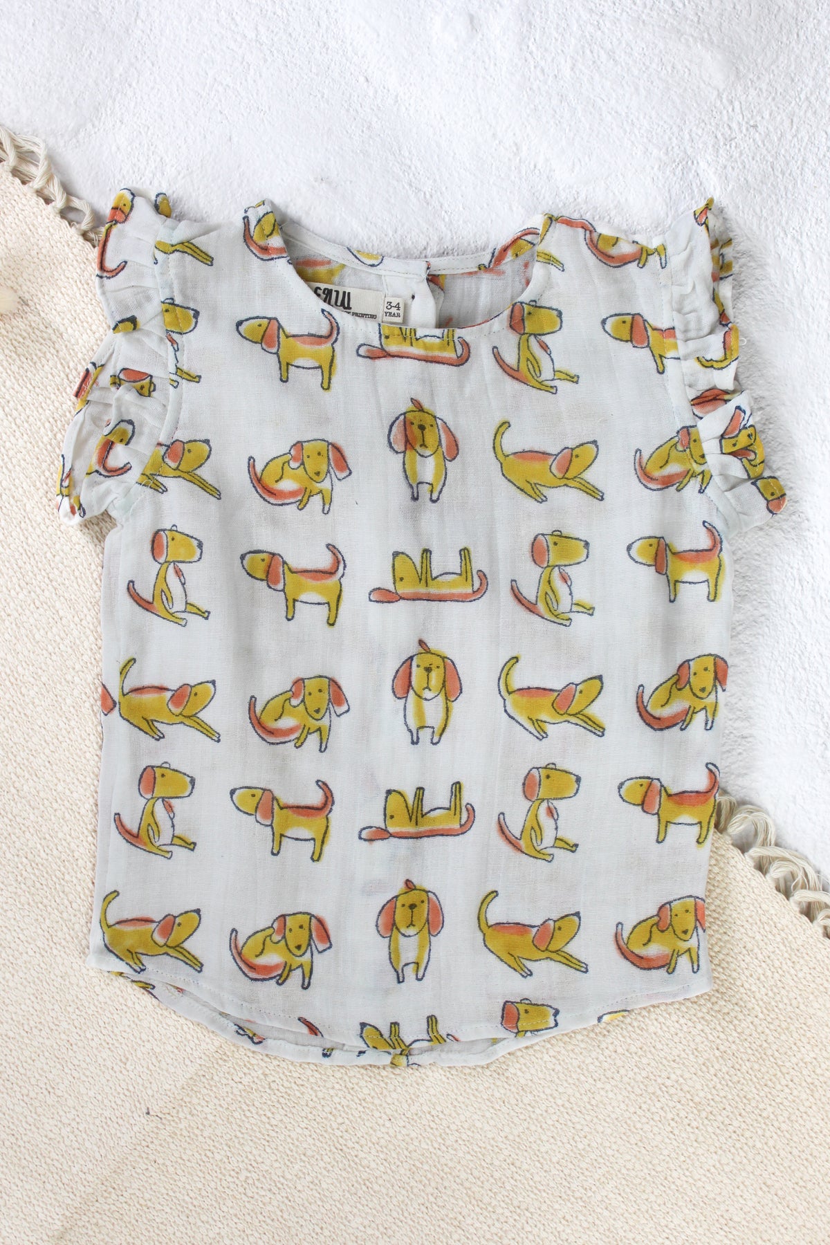 DOGGY DOODLE MUSLIN TOP & SHORT SET