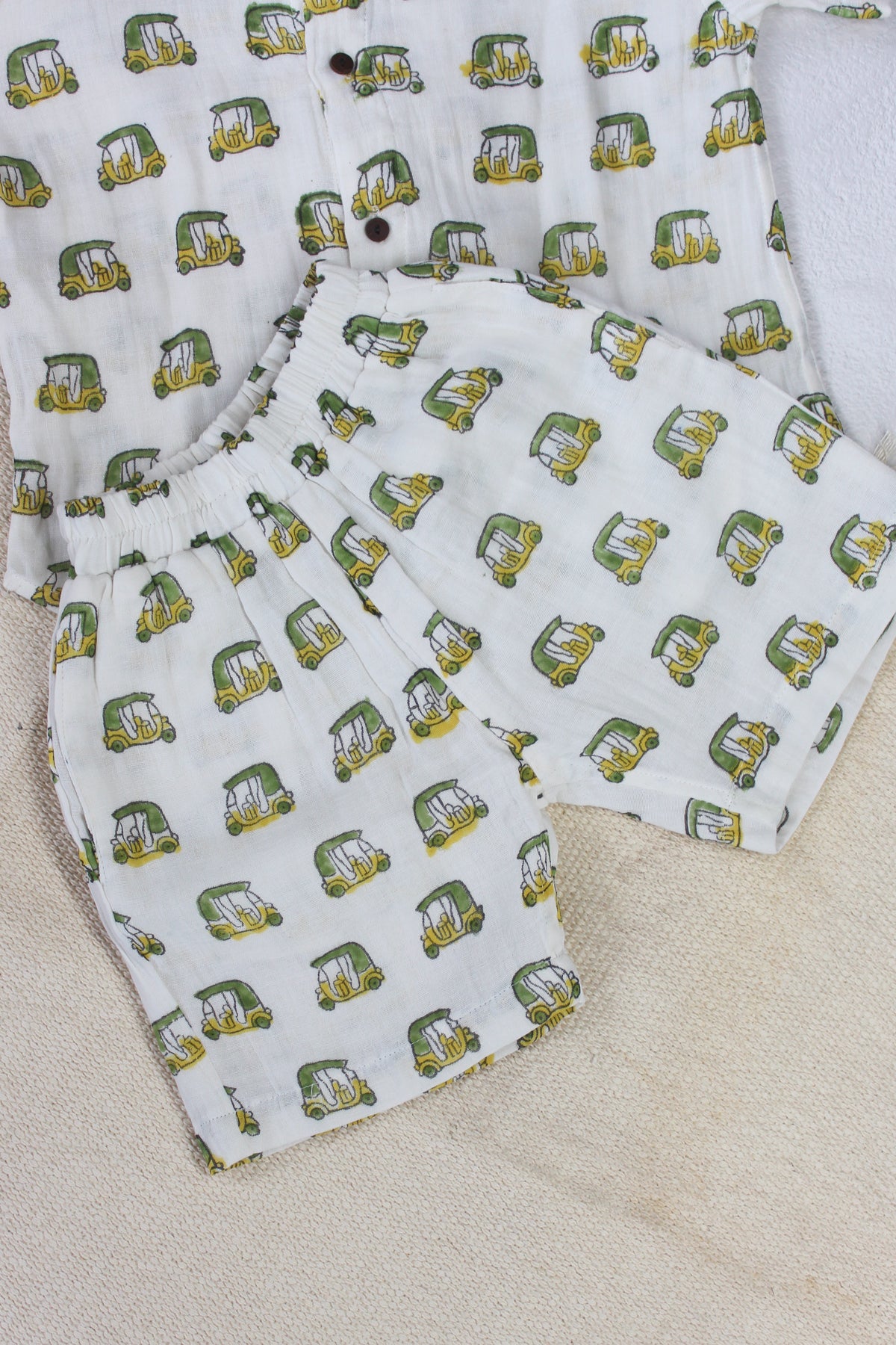 AUTO-RICKSHAW MUSLIN SHIRT & SHORT SET