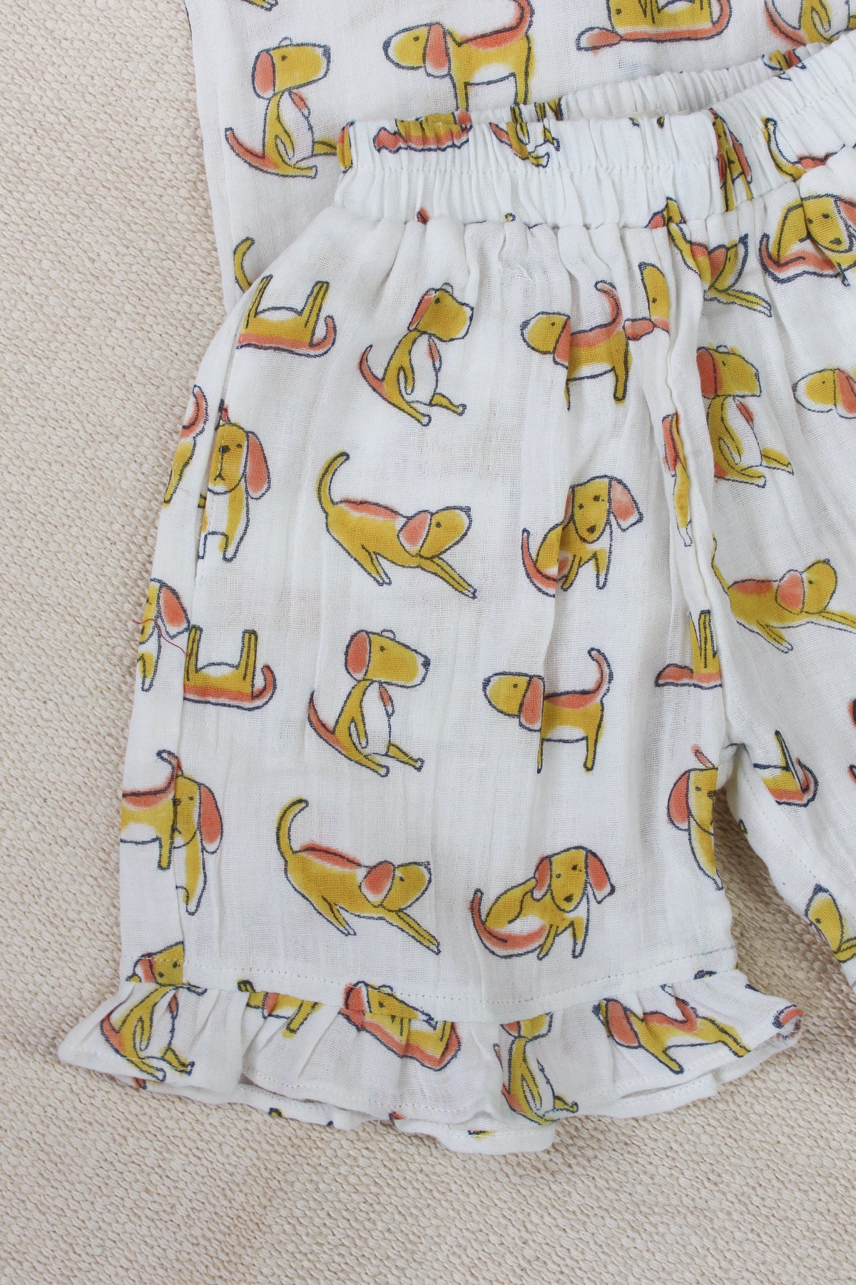DOGGY DOODLE MUSLIN TOP & SHORT SET