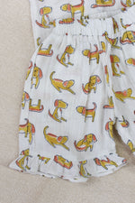DOGGY DOODLE MUSLIN TOP & SHORT SET