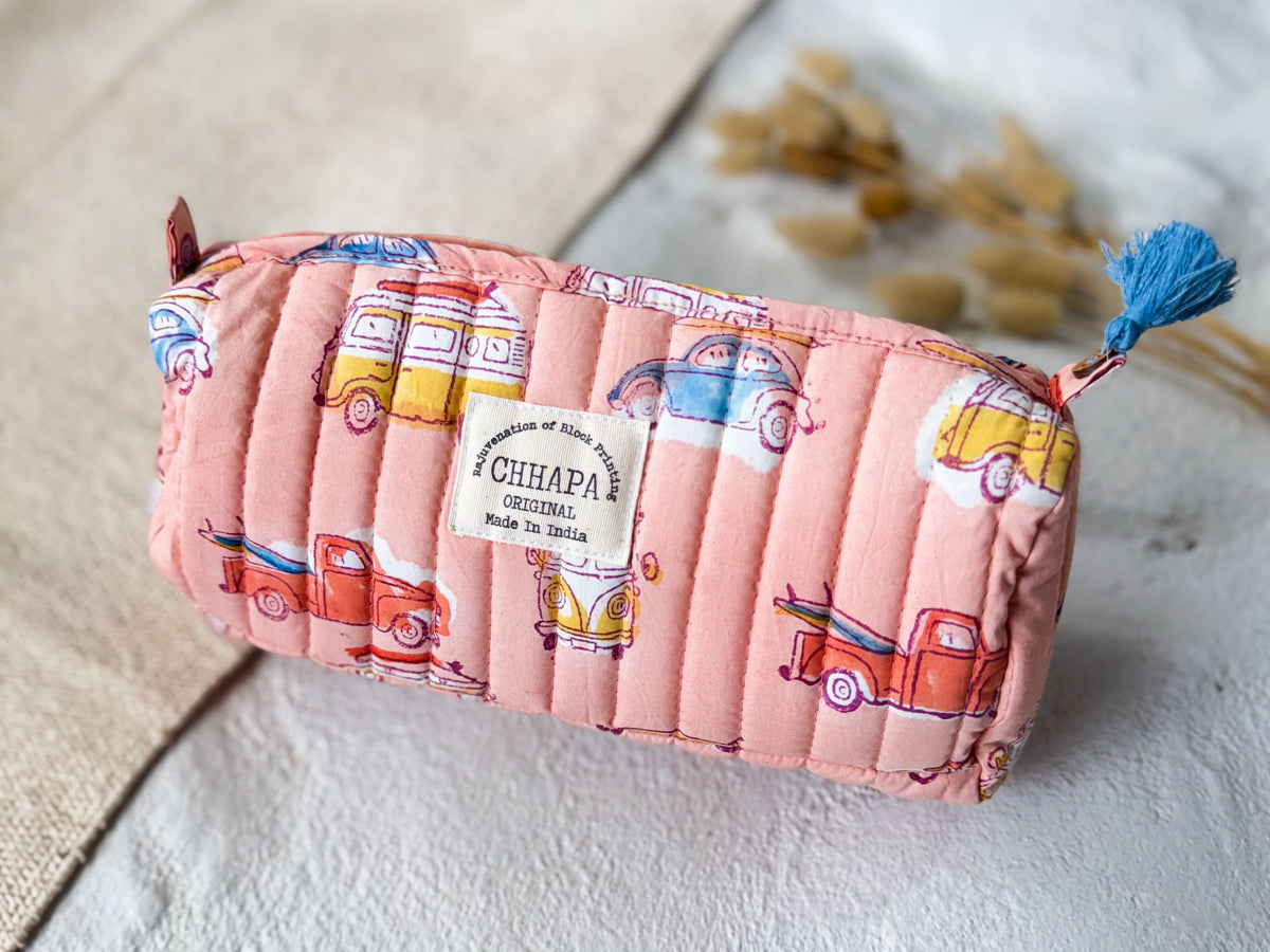 PEACH RETRO VAN POUCH