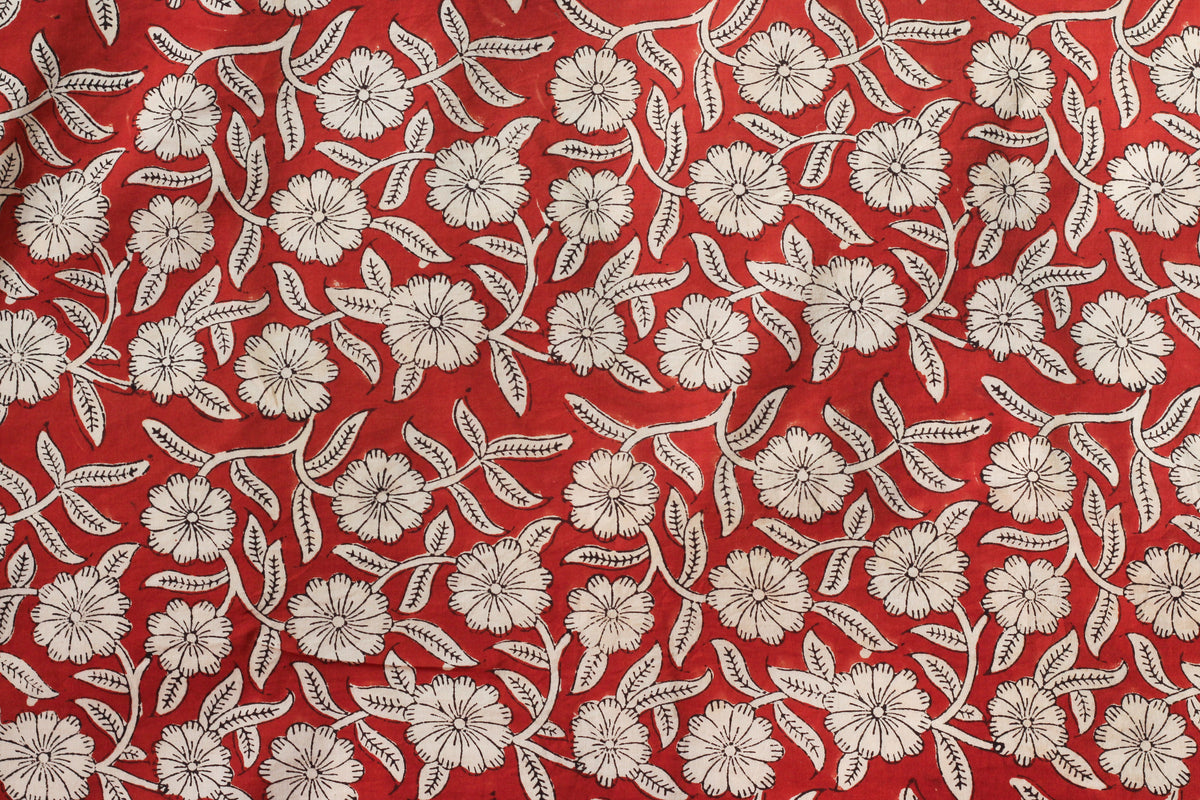 Fabric -Maroon Flower Jaal