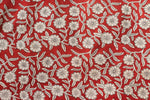 Fabric -Maroon Flower Jaal