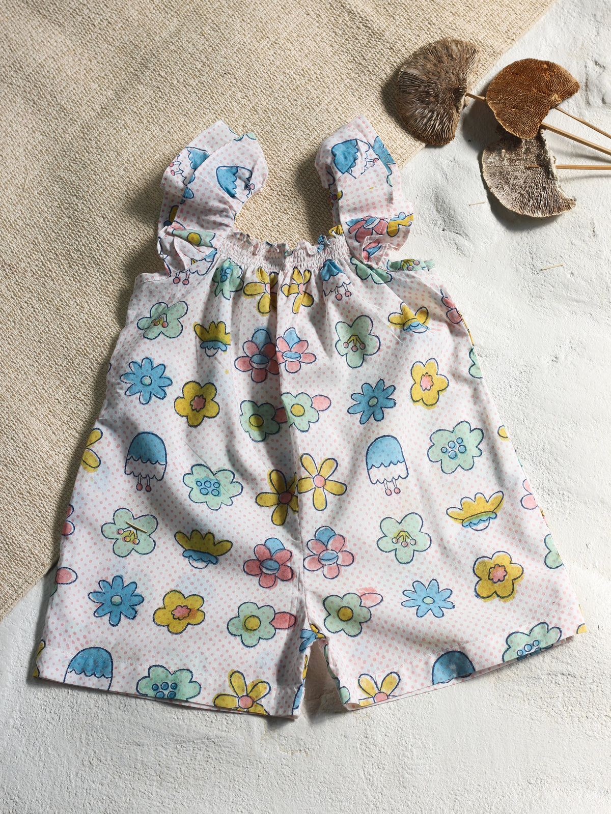 FLOWER FRILL JUMPSUIT