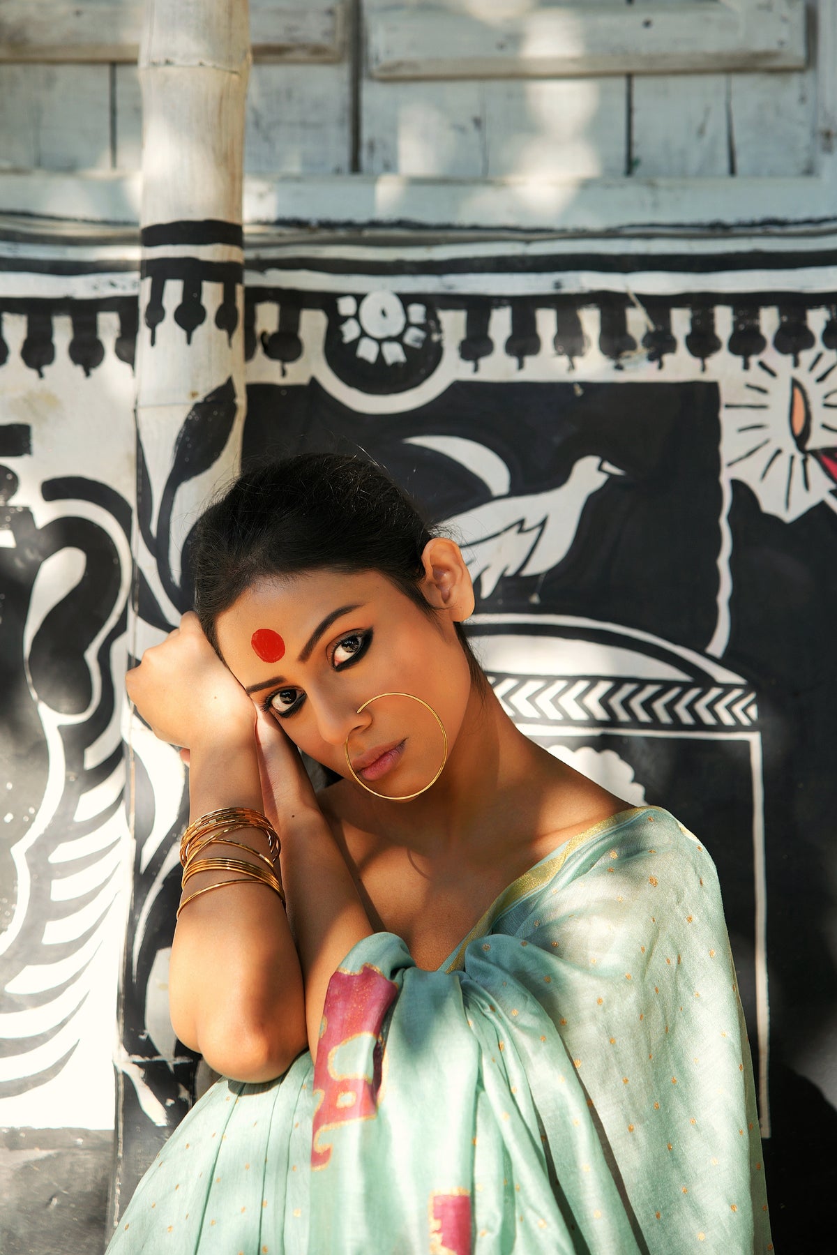 FOIL PRINTED ELEPHANT - Chanderi Saree