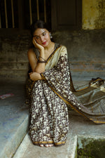 ETERNAL ELEGENCE IN BLACK - Chanderi Saree