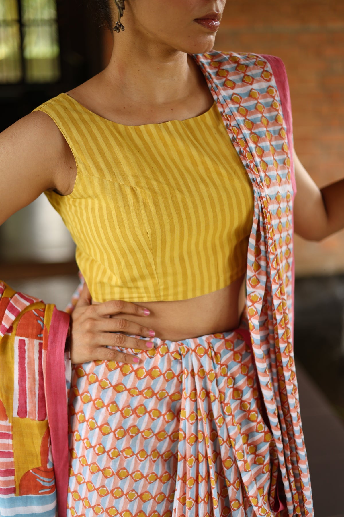 MALALA – Handwoven Mul Cotton Saree