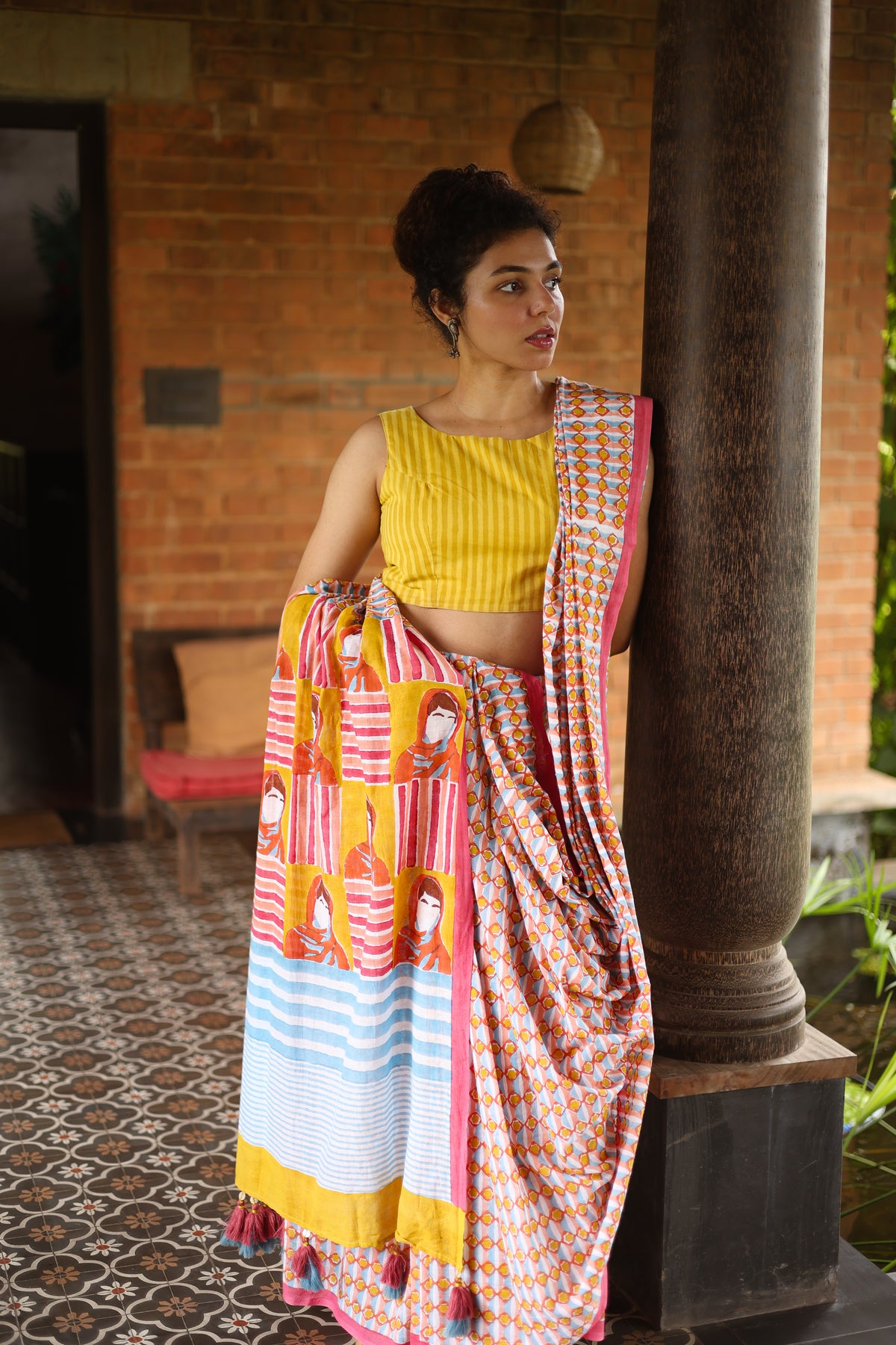 MALALA – Handwoven Mul Cotton Saree