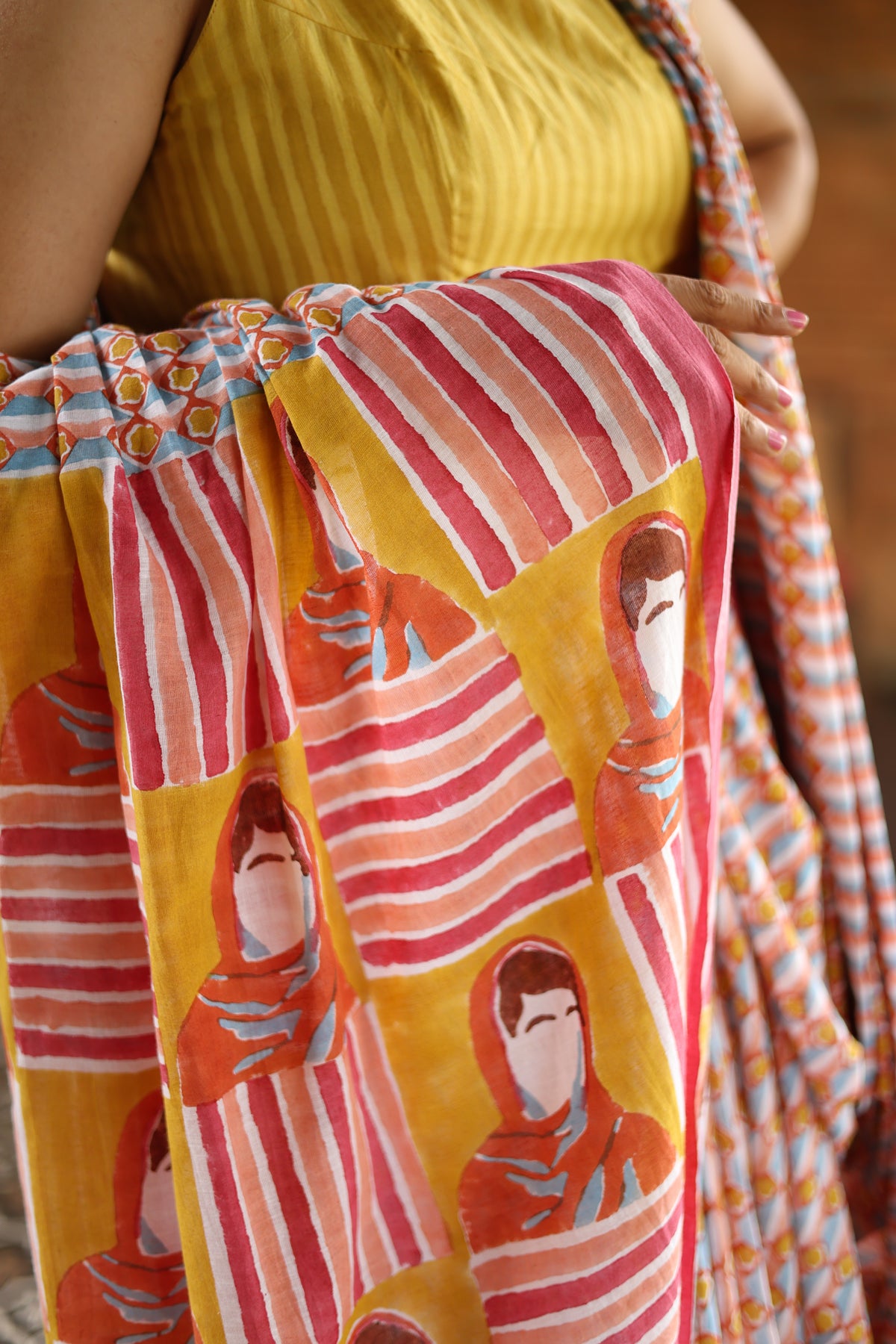 MALALA – Handwoven Mul Cotton Saree