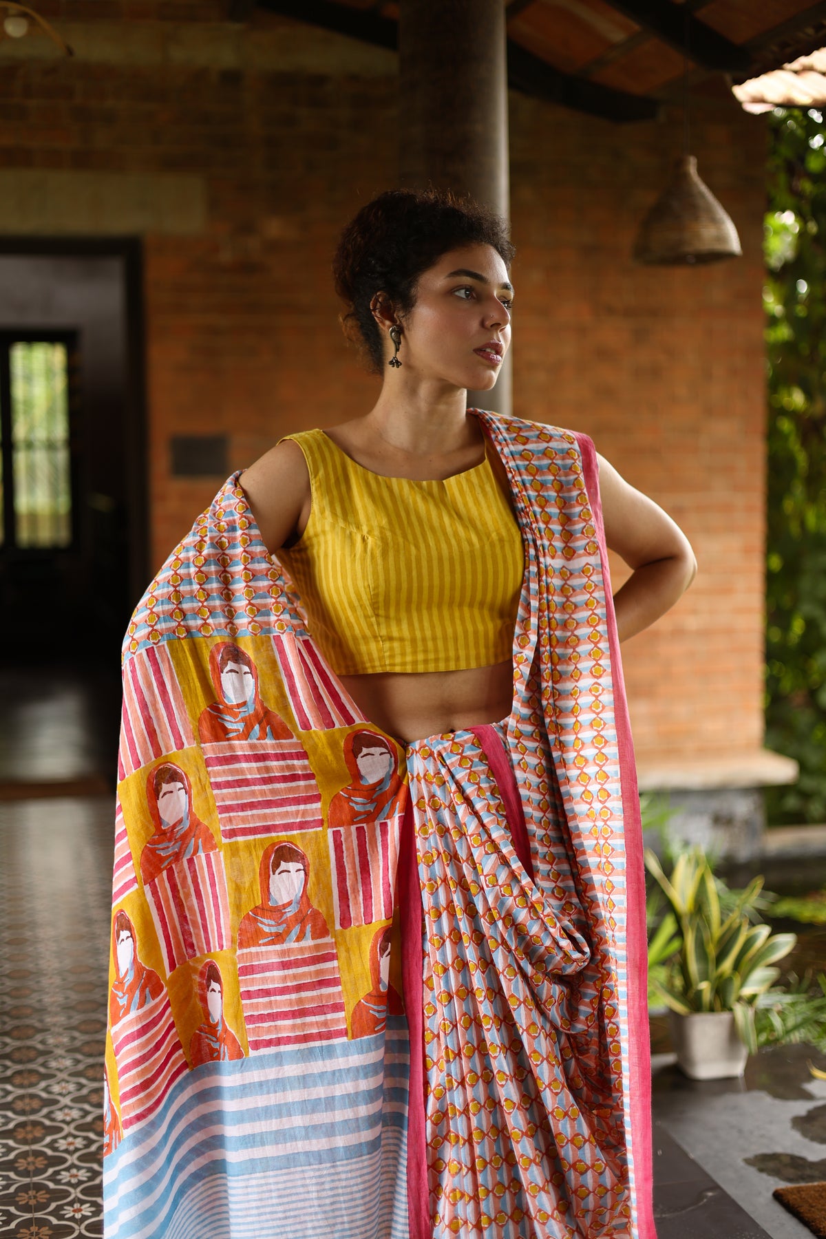 MALALA – Handwoven Mul Cotton Saree
