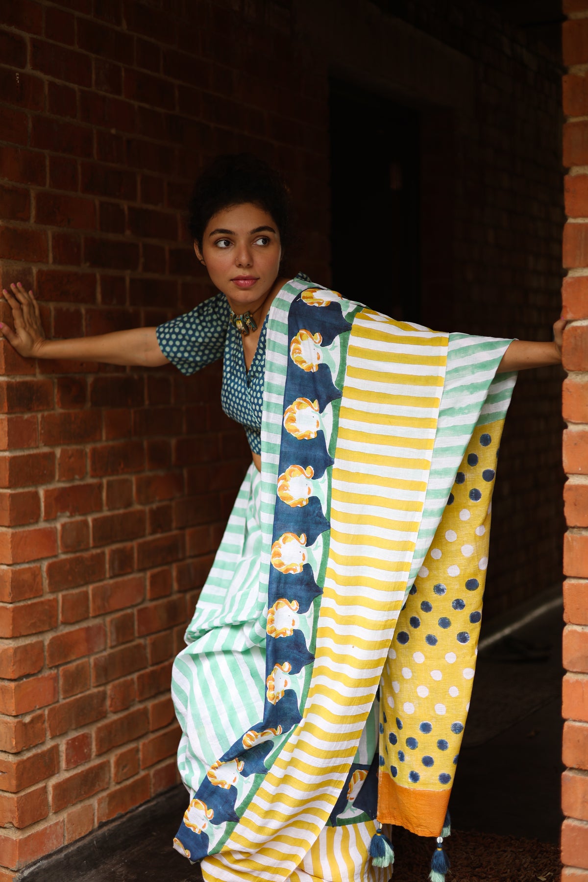 MARILYN – Handwoven Mul Cotton Saree